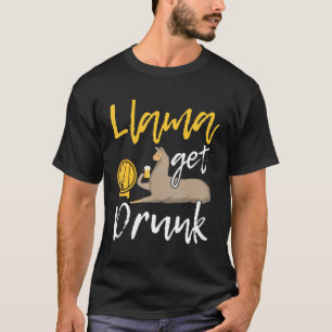 Camiseta Llama traz Bebado Lama e Beer Lover Party Animal