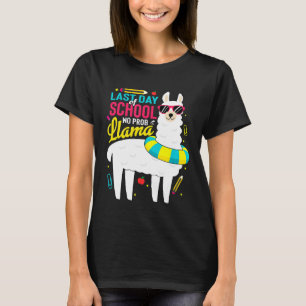 Camiseta Llama Último Dia de Aula Meninos Meninas Professor