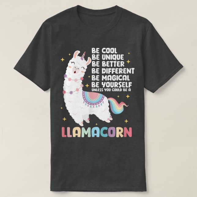 Camiseta Llama Unicorn Seja Llamacorn (Frente do Design)