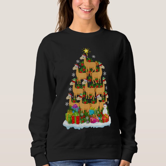 Camiseta Llama   Xmas Holiday   Llama Christmas Tree (Frente)