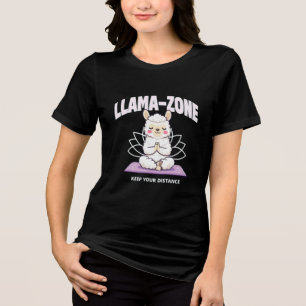Camiseta Llama Yoga Zone - Meditação engraçada do Llama Soc