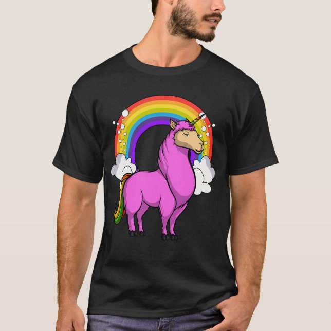 Camiseta Llamacorn Unicórnio Lhama (Frente)