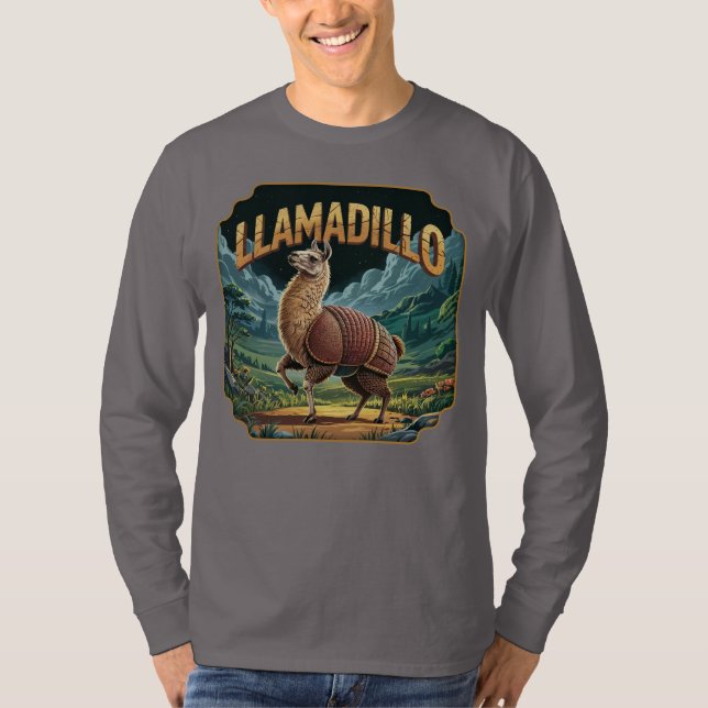 Camiseta Llamadillo Ilustração Combo Criatura Funny (Frente)
