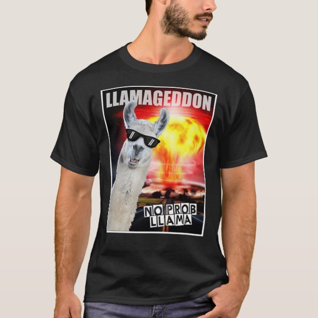 Camiseta Llamageddon - sem problemas - Funny Llama Classic  (Frente)