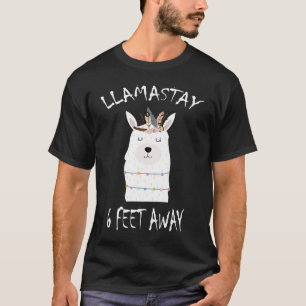 Camiseta Llamastay 6 Pés de Distância Llama Fique no Dista