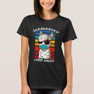 Camiseta llamastay, a 6 pés de distância, confinamento da m