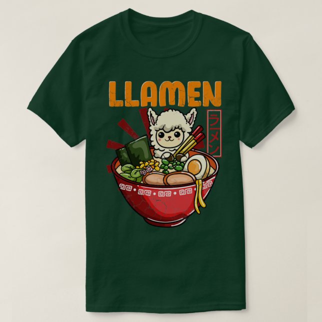Camiseta Llamen Llama Ramen (Frente do Design)