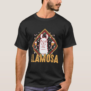 Camiseta Llamosa Amante de Lhama Perfeito Bebedor de Vinho