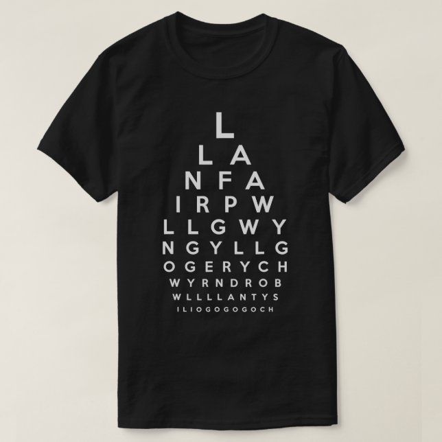 Camiseta Llanfair pwllgwyngyllgogerychwyrndrobwllantysilio (Frente do Design)