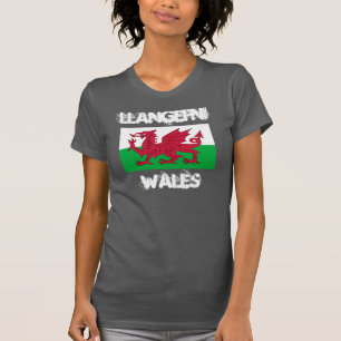 Camiseta Llangefni, Wales com bandeira de Galês