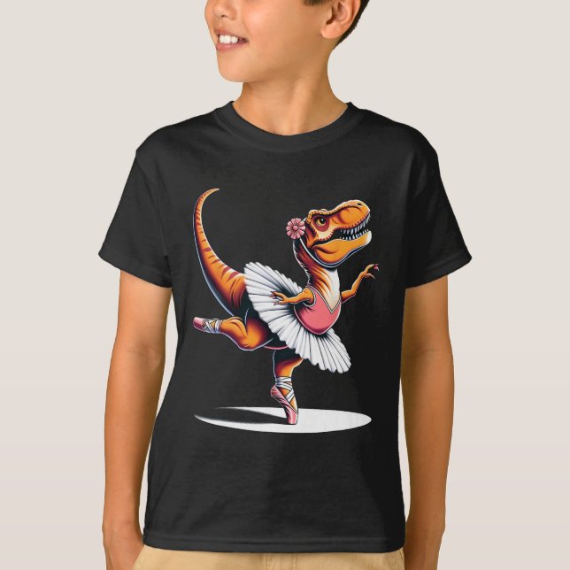 Camiseta Llerina T-rex Dancing  (Frente)