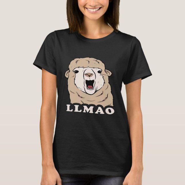 Camiseta Llmao   Lhama Alpaca Lmao Piada (Frente)