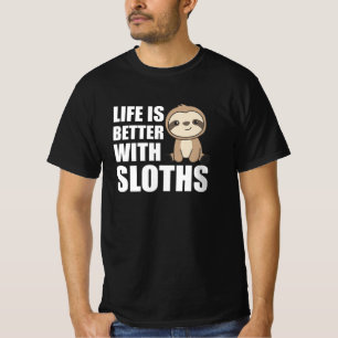 Camiseta Lloth Love Life Sloth Cuth Animal Lpreguiçoso