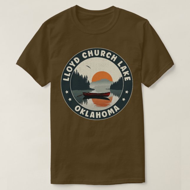Camiseta Lloyd Church Lake Oklahoma Sunset (Frente do Design)