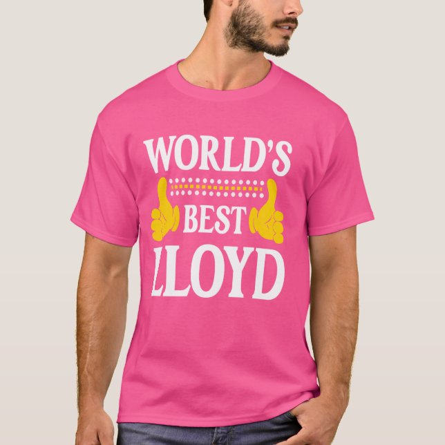 Camiseta Lloyd Surname Equipe Funny Família Sobrenome Mundo (Frente)