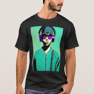 Camiseta Lo fi hip hop chillhop bate na estética do garoto