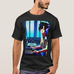 Camiseta Lo fi hip hop chillhop bate na estética do garoto