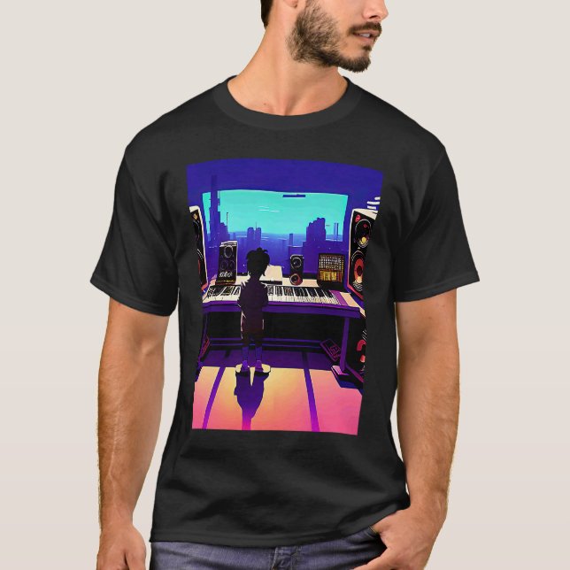 Camiseta Lo fi hip hop chillhop chill bate estética 106 (Frente)