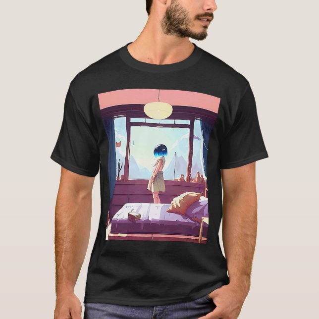 Camiseta Lo fi hip hop chillhop chill bate estética 161 (Frente)