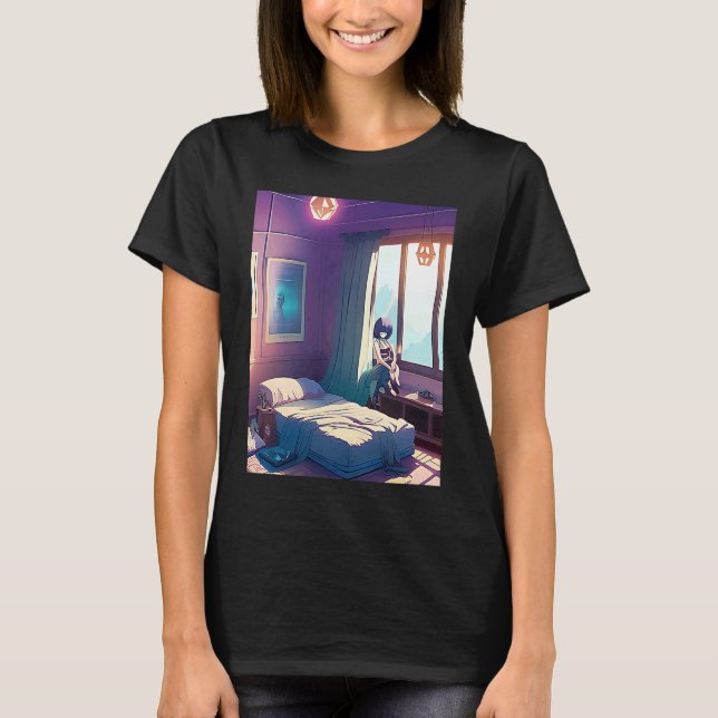 Camiseta Lo fi hip hop chillhop chill beats aesthetics  162 (Frente)