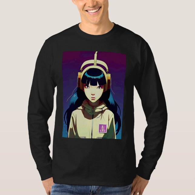 Camiseta Lo fi hip hop chillhop chill beats aesthetics  174 (Frente)