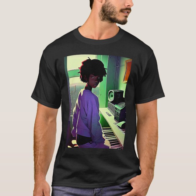 Camiseta Lo fi hip hop chillhop chill beats aesthetics  19 (Frente)