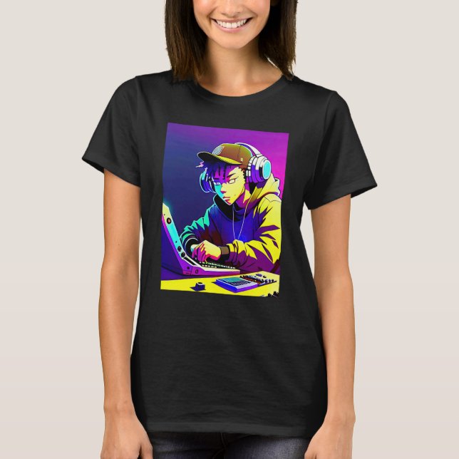 Camiseta Lo fi hip hop chillhop chill beats aesthetics  3 (Frente)