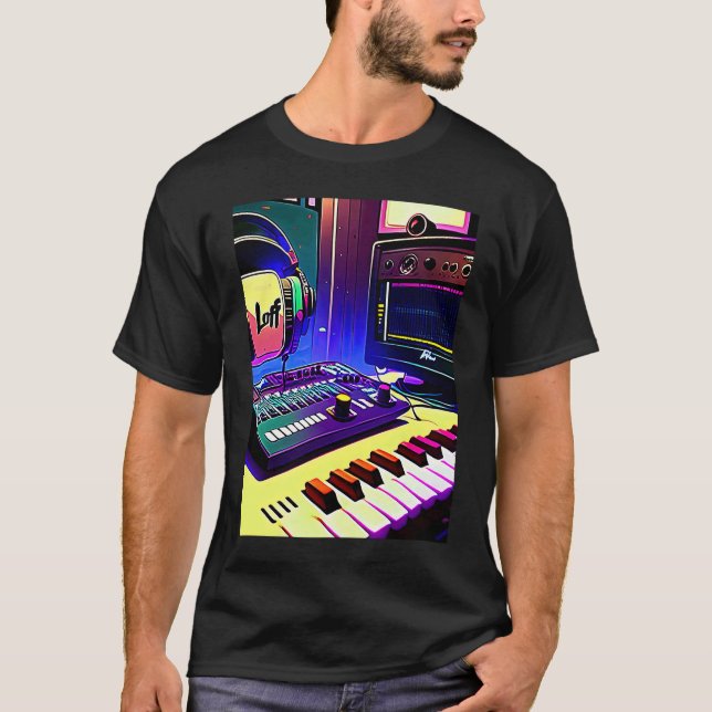 Camiseta Lo fi hip hop chillhop chill beats aesthetics  84 (Frente)