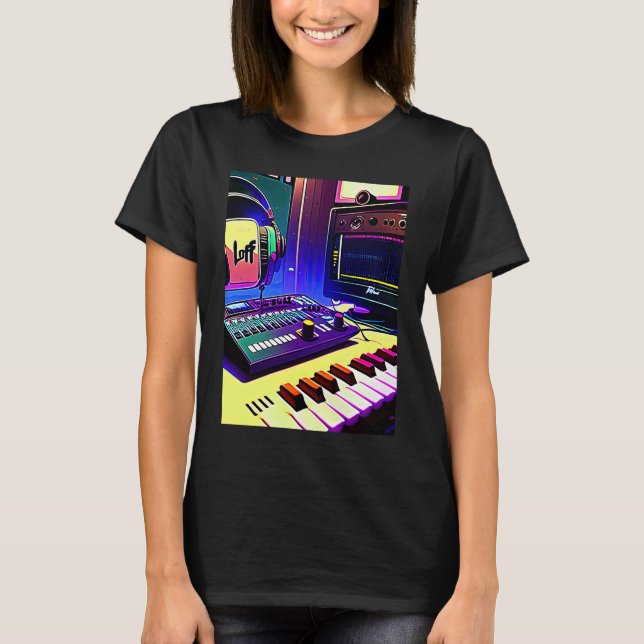 Camiseta Lo fi hip hop chillhop chill beats aesthetics  84 (Frente)