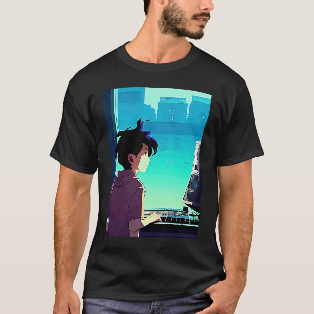 Camiseta Lo fi hip hop chillhop chill beats aesthetics  99 (Frente)
