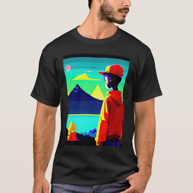 Camiseta Lo fi hip hop chillhop chill beats lofi aesthetics (Frente)