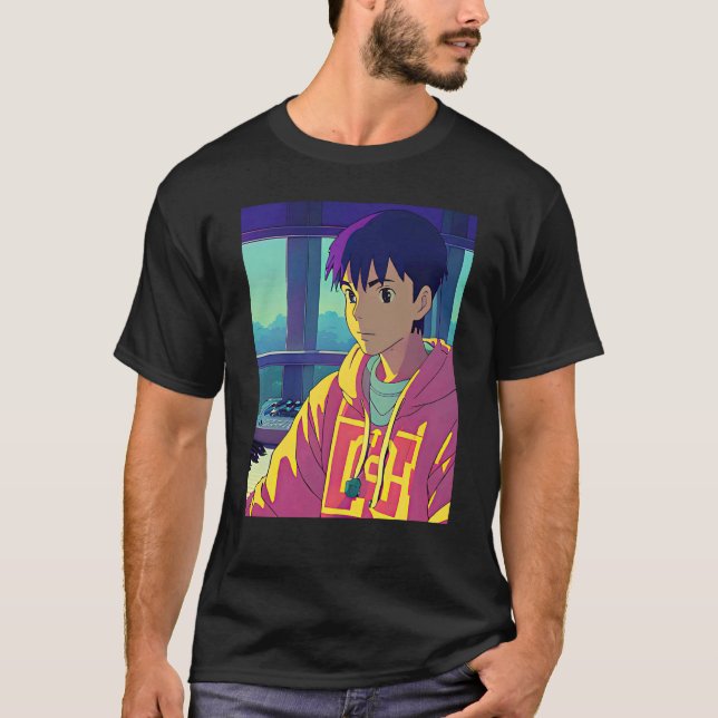 Camiseta Lo fi hip hop chillhop chill beats lofi aesthetics (Frente)