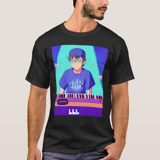 Camiseta Lo fi hip hop chillhop chill beats lofi aesthetics (Frente)