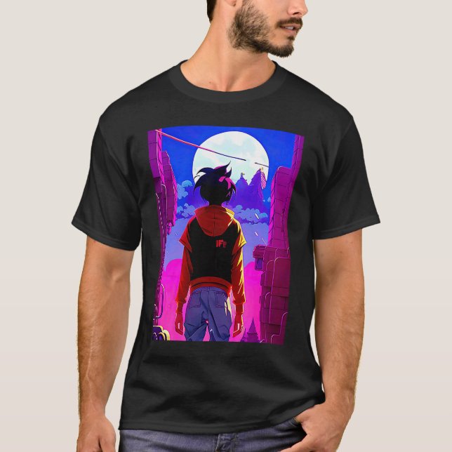 Camiseta Lo fi hip hop chillhop chill beats lofi aesthetics (Frente)