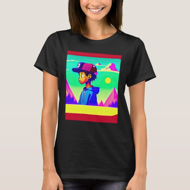 Camiseta Lo fi hip hop chillhop chill beats lofi aesthetics (Frente)