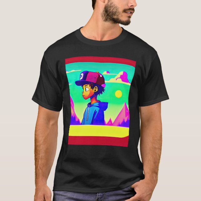 Camiseta Lo fi hip hop chillhop chill beats lofi aesthetics (Frente)