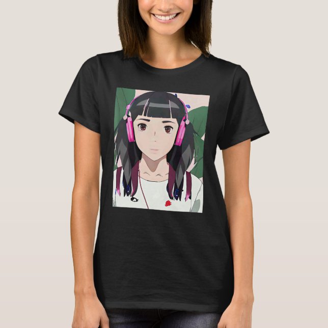 Camiseta Lo fi hip hop chillhop chill beats lofi aesthetics (Frente)