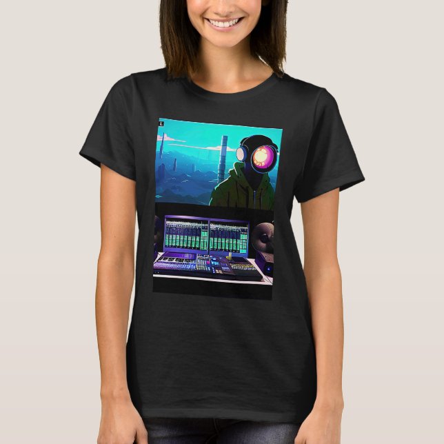 Camiseta Lo fi hip hop chillhop chill beats lofi aesthetics (Frente)