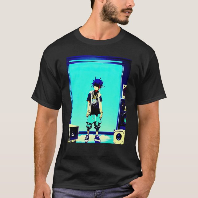 Camiseta Lo fi hip hop chillhop chill beats lofi aesthetics (Frente)