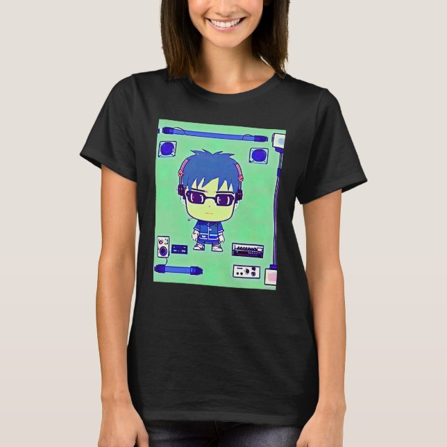Camiseta Lo fi hip hop chillhop chill beats lofi aesthetics (Frente)