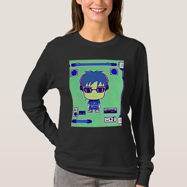 Camiseta Lo fi hip hop chillhop chill beats lofi aesthetics (Frente)