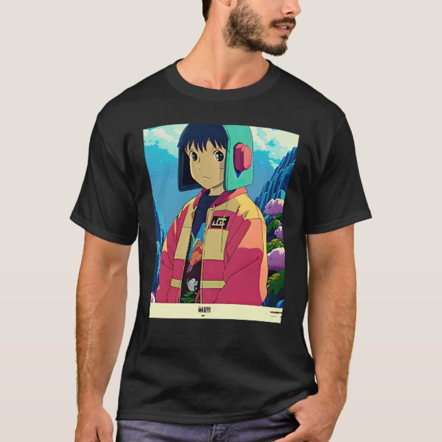Camiseta Lo fi hip hop chillhop chill beats lofi aesthetics (Frente)