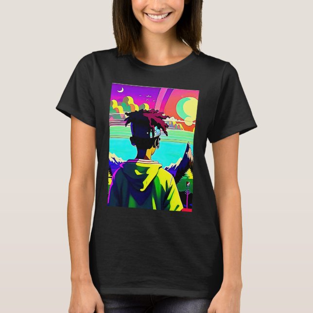 Camiseta Lo fi hip hop chillhop chill beats lofi aesthetics (Frente)