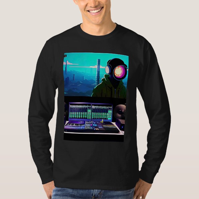 Camiseta Lo fi hip hop chillhop chill beats lofi aesthetics (Frente)