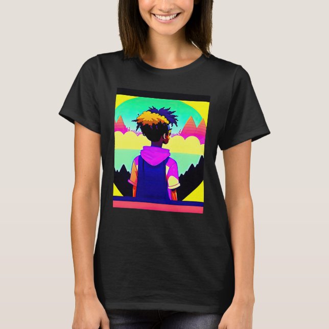 Camiseta Lo fi hip hop chillhop chill beats lofi aesthetics (Frente)