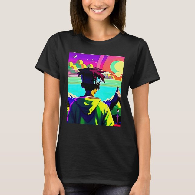 Camiseta Lo fi hip hop chillhop chill beats lofi aesthetics (Frente)