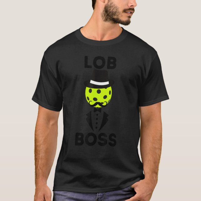 Camiseta Lob Boss Funny Pickleball em Reforma para Pickleba (Frente)
