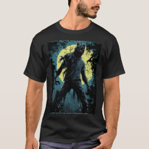 Camiseta lobisomem a tropeçar de lobo