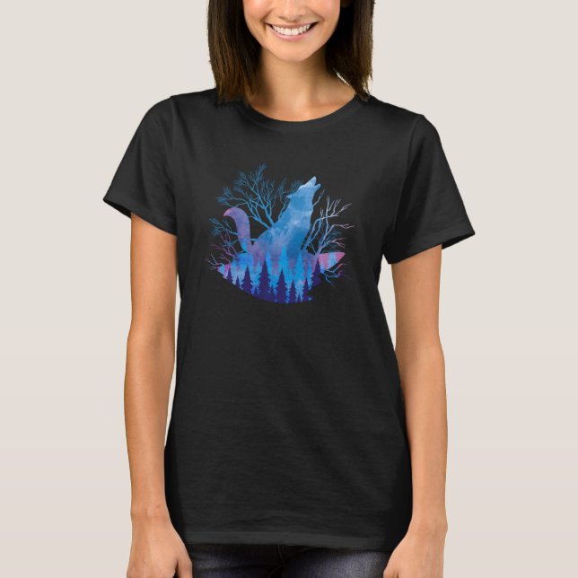 Camiseta Lobisomem da Floresta Animal Lover (Frente)