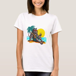 Camiseta lobisomem de férias